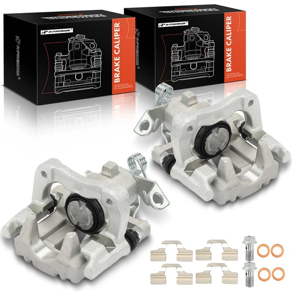 2 -Pc Brake Caliper Rear Driver & Passenger 1-Piston A-Premium APBC4129