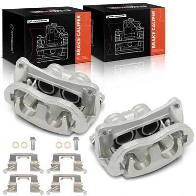 2 Pcs Front Brake Caliper with Bracket