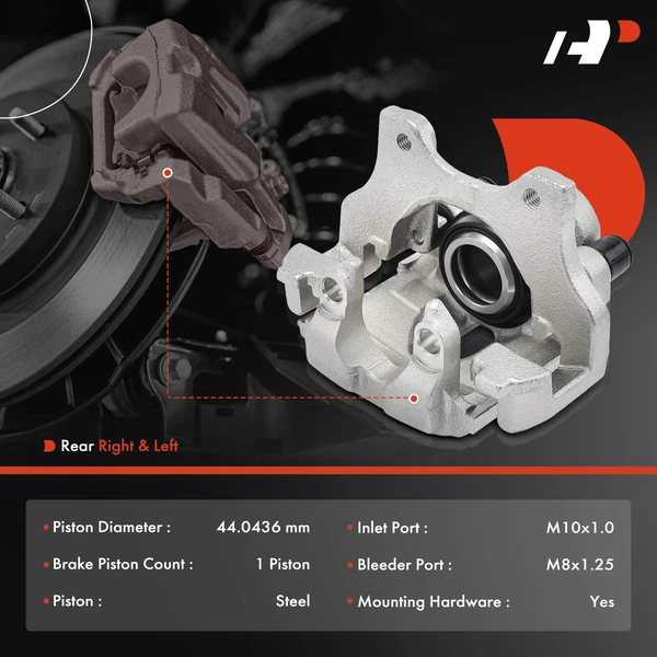 2-PC Brake Caliper, Rear Driver & Passenger, 1-Piston, A-Premium APBC4091