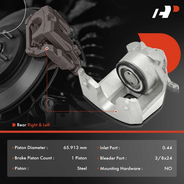 2-PC Brake Caliper, Rear Driver & Passenger, 1-Piston, A-Premium APBC3990