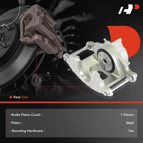 2-PC Brake Caliper, Rear Driver & Passenger, 1-Piston, A-Premium APBC4133