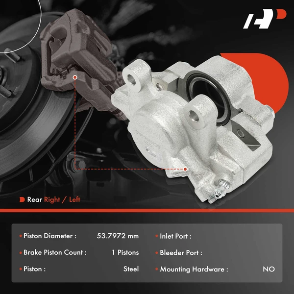 2 -Pc Brake Caliper Front Driver & Passenger 1-Piston A-Premium APBC3994