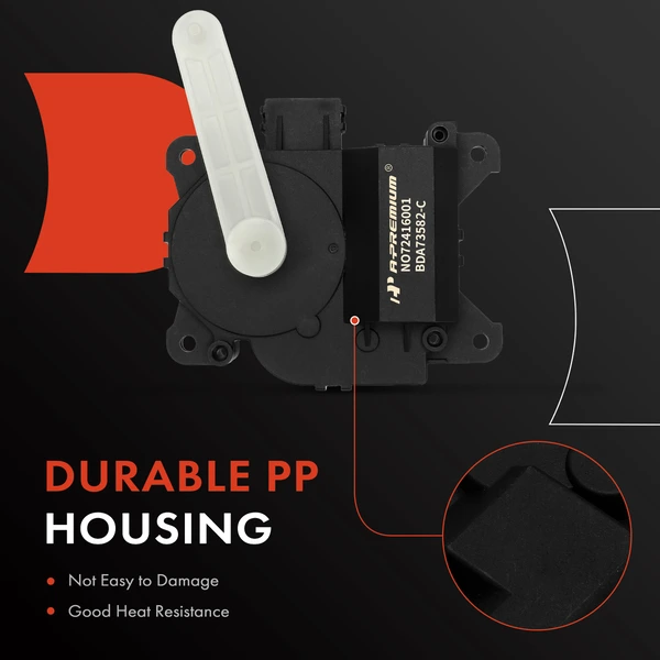 Passenger Blend HVAC Blend Door Actuator with 7-Blade for Chevrolet Camaro Cadillac CTS ATS