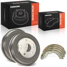 6 Pcs Rear Brake Drums & Ceramic Brake Shoes for 1997-2001 Honda CR-V