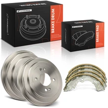 6 Pcs Rear Brake Drums & Ceramic Brake Shoes for 2006-2011 Kia Rio