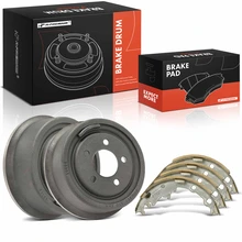 Rear Brake Drums & Ceramic Brake Shoes for 1990-1995 1997-2000 Jeep Wrangler