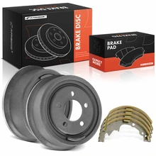 6 Pcs Rear Brake Drums & Ceramic Brake Shoes for 2001-2006 Jeep Wrangler