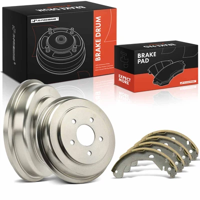 Rear Brake Drums & Ceramic Brake Shoes