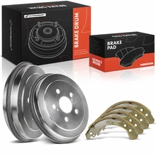Rear Brake Drums & Ceramic Brake Shoes for 2002-2008 Toyota Corolla