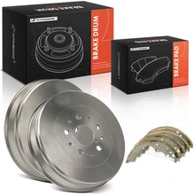 6 Pcs Rear Brake Drums & Ceramic Brake Shoes for 2004-2010 Toyota Sienna