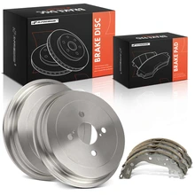 6 Pcs Rear Brake Drums & Ceramic Brake Shoes for 2007-2014 Toyota Yaris