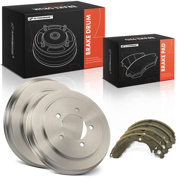 6 Pcs Rear Brake Drums & Ceramic Brake Shoes for Jeep Compass Patriot Dodge Chrysler