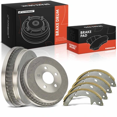 Rear Brake Drums & Ceramic Brake Shoes