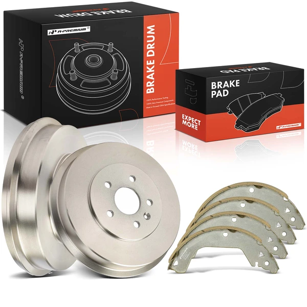 Rear Brake Drums & Ceramic Brake Shoes for 2016 Chevrolet Cruze Limited