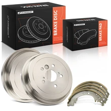 6 Pcs Rear Brake Drums & Ceramic Brake Shoes for 2001-2003 Toyota Camry