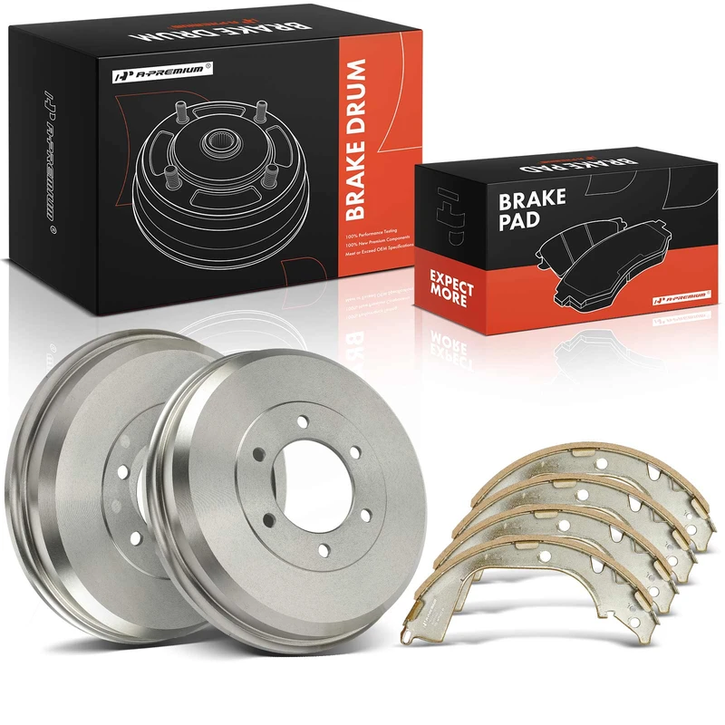 Rear Brake Drums & Ceramic Brake Shoes for Chevy Colorado GMC Canyon 2009-2012