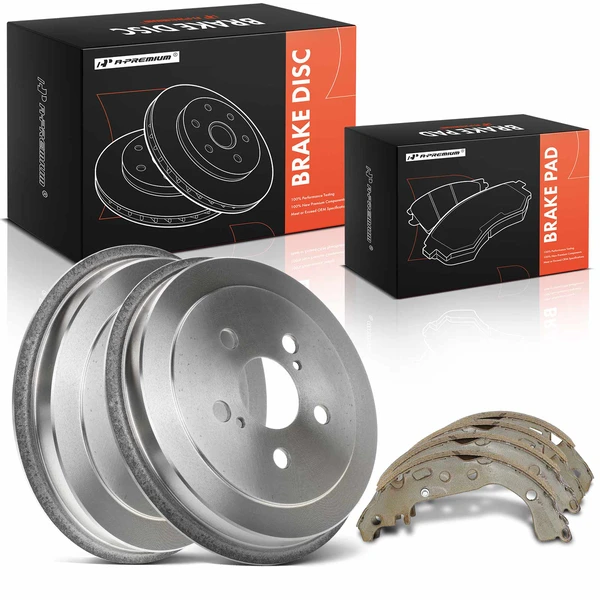 Rear Brake Drums & Brake Shoes for Toyota Celica 2000-2005 Corolla 2003-2008