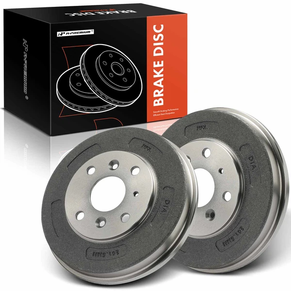 2 Pcs Rear Driver & Passenger Brake Drum for 2016 Scion iA