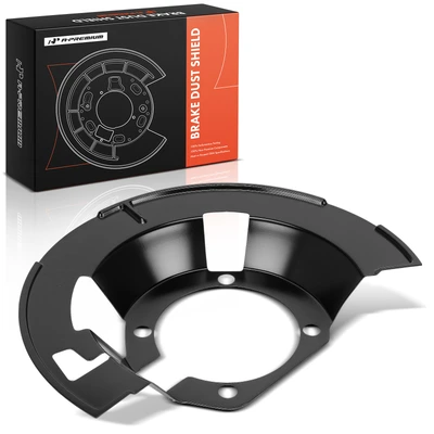 Front Driver Black Brake Dust Shield