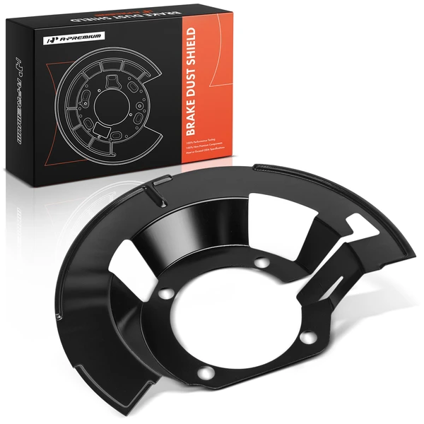 Front Passenger Black Brake Dust Shield for 2000-2002 Dodge Ram 3500