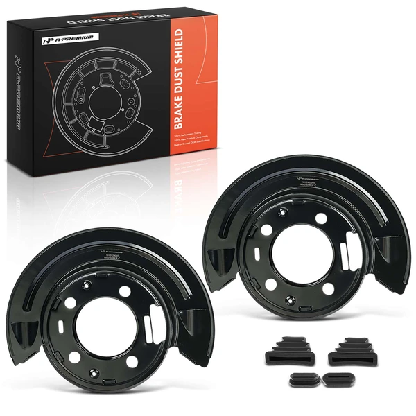 2 Pcs Rear Driver & Passenger Brake Dust Shield for 2001-2008 2010 Dodge Ram 2500