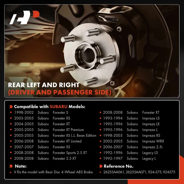 2 Pcs Rear Brake Dust Shield for Subaru Forester 1998-2008 Legacy 1992-1997 Impreza