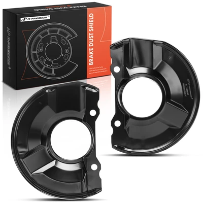 2 Pcs Front Driver & Passenger Brake Dust Shield Set