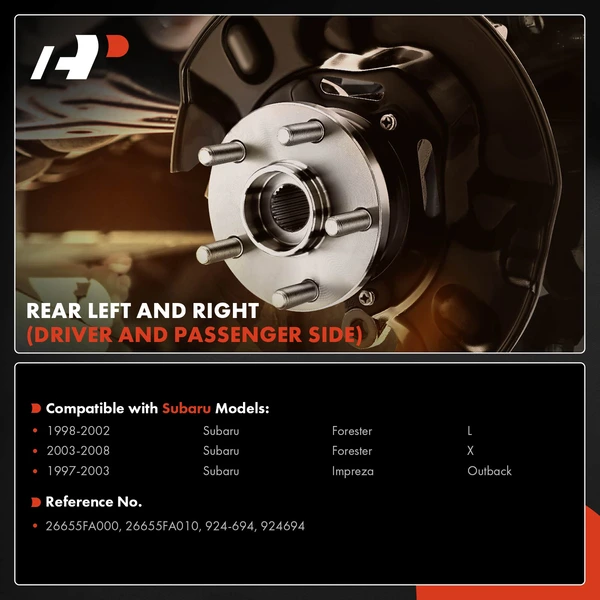 2 Pcs Rear Brake Dust Shield for Subaru Forester 1998-2008 L X Impreza 1997-2003