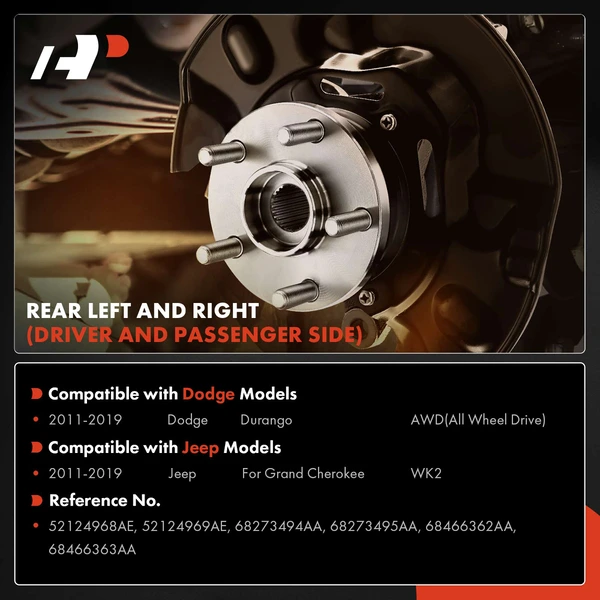 2 Pcs Rear Brake Dust Shield for Jeep Grand Cherokee Dodge Durango 2011-2019 4Dr