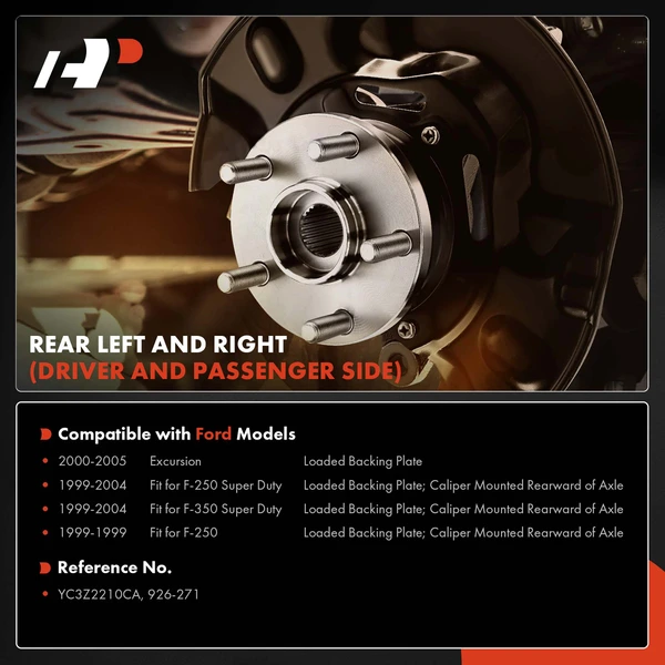 Rear Driver Brake Dust Shield for Ford F-250 F-350 Super Duty 1999-2004 Excursion