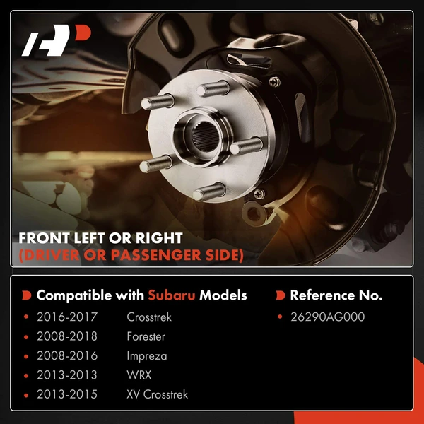 Front Driver or Passenger Brake Dust Shield for Subaru Forester Impreza Crosstrek WRX