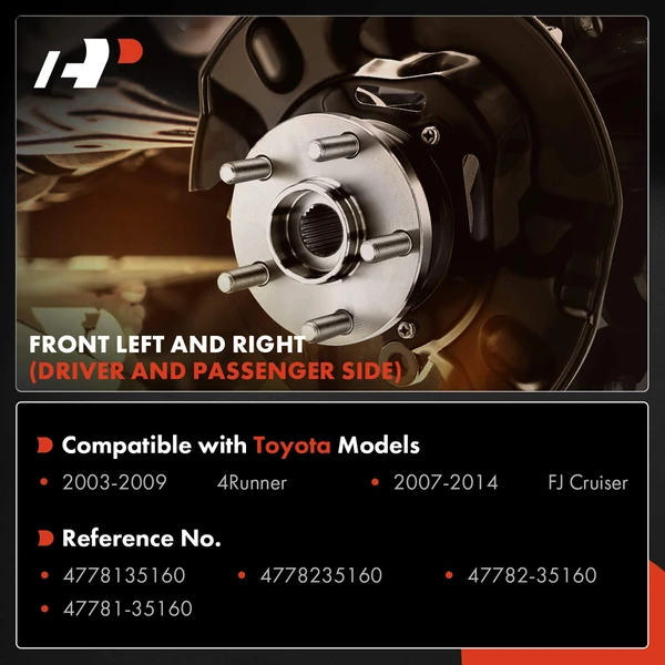 2 Pcs Front Driver & Passenger Brake Dust Shield for Toyota 4Runner 2003-2009 FJ Cruiser 2007-2014