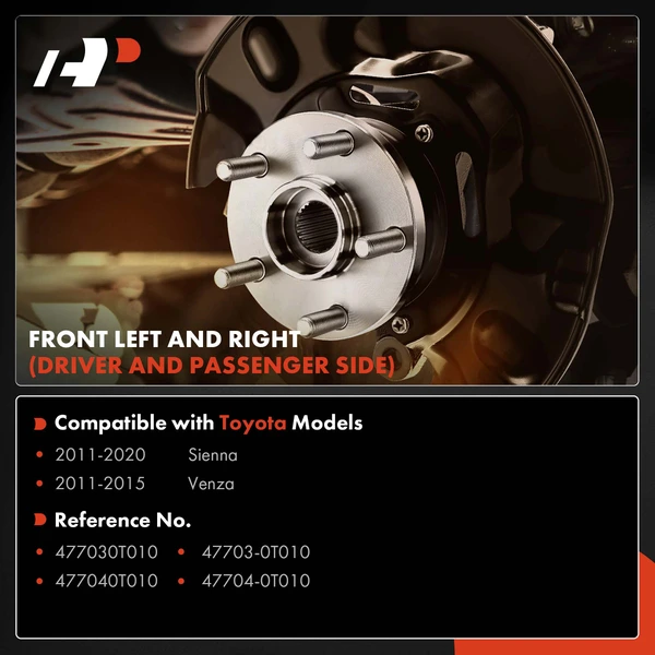 2 Pcs Front Driver & Passenger Brake Dust Shield for Toyota Sienna 2011-2020 Venza