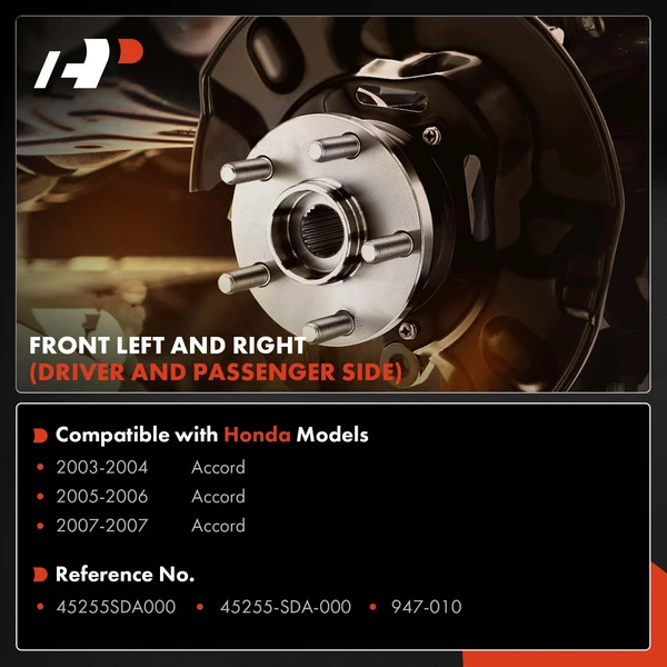 2 Pcs Front Driver & Passenger Brake Dust Shield for Honda Accord 2003-2007