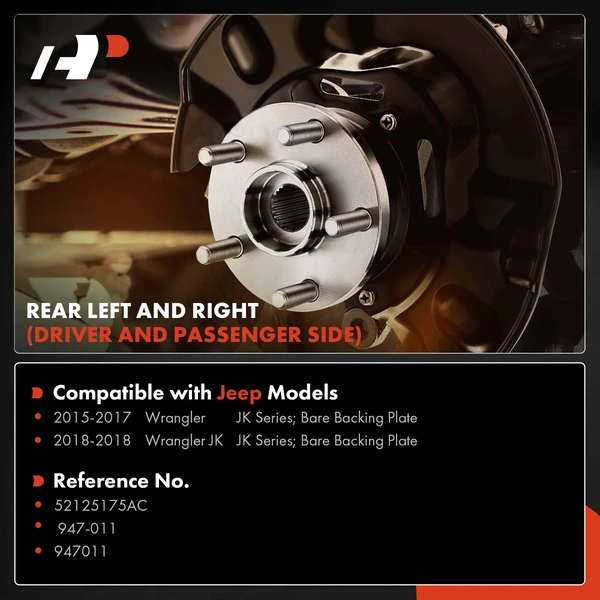 2 Pcs Rear Brake Dust Shield for Jeep Wrangler 2015-2017 Wrangler JK 2018