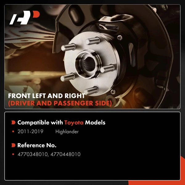 2 Pcs Front Driver & Passenger Brake Dust Shield for Toyota Highlander 2011-2019 Sport Utility 4-Door