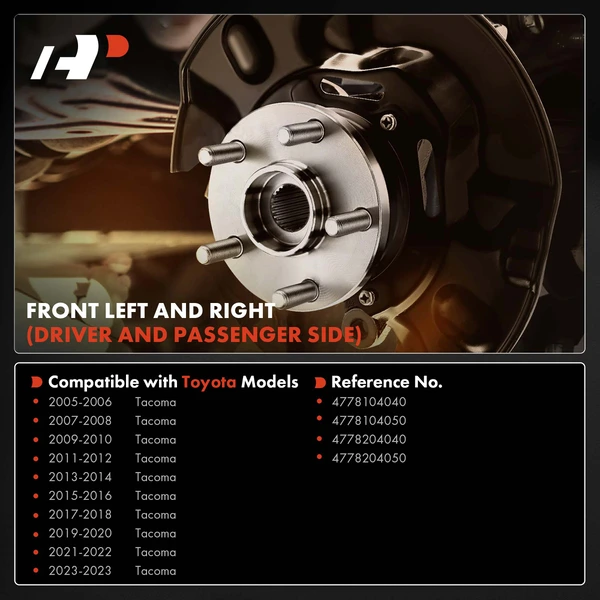 2 Pcs Front Driver & Passenger Brake Dust Shield for Toyota Tacoma 2005-2023