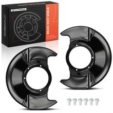 2 Pcs Front Driver & Passenger Black Brake Dust Shield for 1993-2005 Honda Civic