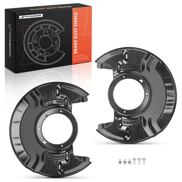 2 Pcs Front Driver & Passenger Black Brake Dust Shield for Honda CR-V 2012-2016 SUV