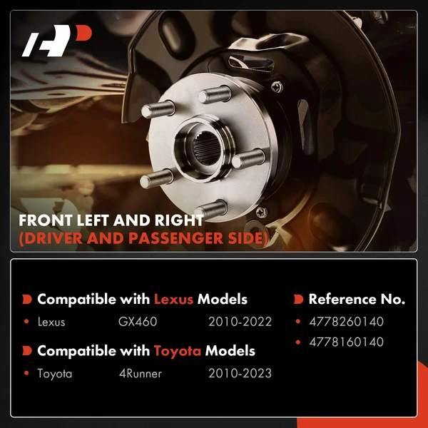 2 Pcs Front Brake Dust Shield for Toyota 4Runner 2010-2023 Lexus GX460 2010-2022