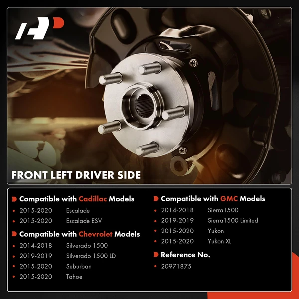 Front Driver Brake Dust Shield for Chevy Silverado 1500 Tahoe GMC Sierra 1500