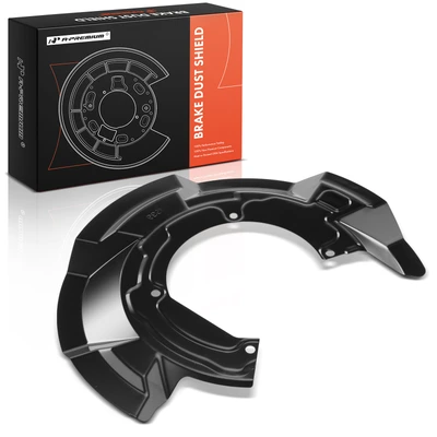 Front Driver Black Brake Dust Shield