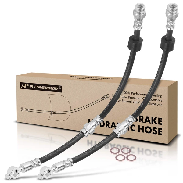 2 Pcs Front Brake Hydraulic Hose for Mazda Protege 99-03 Protege5 02-03