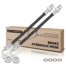 2 Pcs Rear Outer Brake Hydraulic Hose