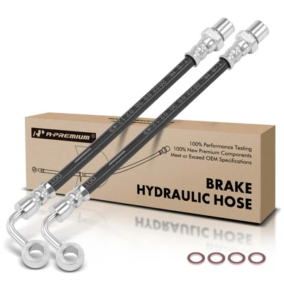 2 Pcs Rear Outer Brake Hydraulic Hose