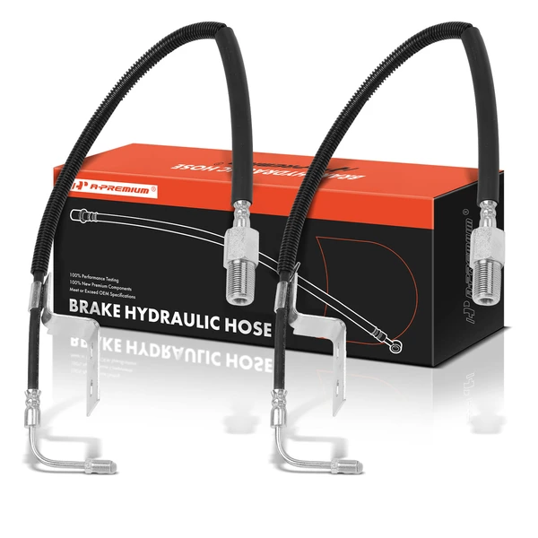 2 Pcs Front Brake Hydraulic Hose for 1997-2002 Chevrolet T6500