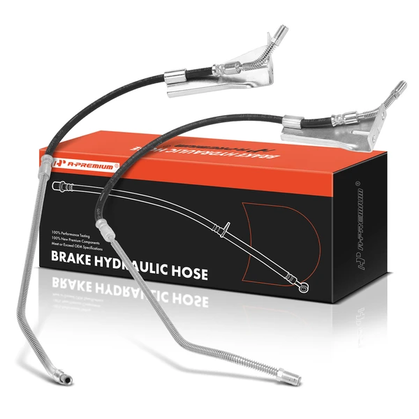 2 Pcs Rear Brake Hydraulic Hose for Chevy C6500 Kodiak 97-02