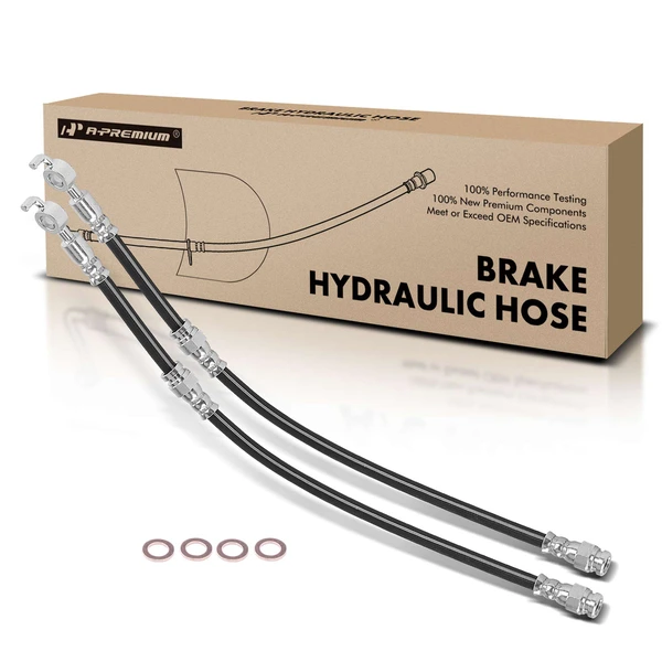 2 Pcs Rear Brake Hydraulic Hose for Mazda Protege 1995-1998 Rear Disc Brake