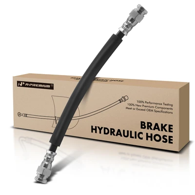 Rear Forward of Rear Axle Brake Hydraulic Line