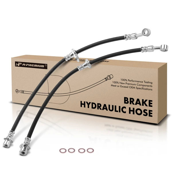 2 Pcs Front Brake Hydraulic Hose for 2003-2007 Honda Accord